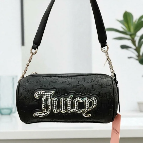 JUICY COUTURE Black String of Pearls SHOULDER BAG - Picture 4 of 5